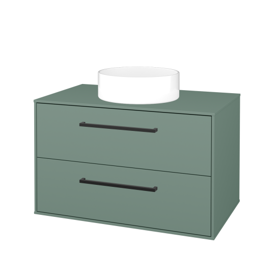 Skrinka pod umývadlo KVADRO SZZ2 80  - M18 Mint mat - Úchytka T06 - M18 Mint mat
