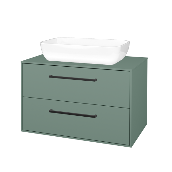 Skrinka pod umývadlo KVADRO SZZ2 80  - M18 Mint mat - Úchytka T06 - M18 Mint mat