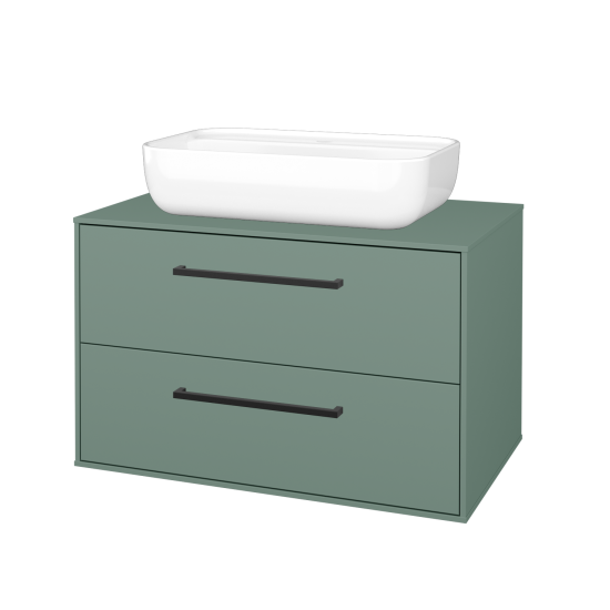 Skrinka pod umývadlo KVADRO SZZ2 80  - M18 Mint mat - Úchytka T06 - M18 Mint mat