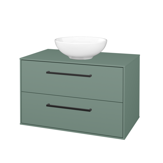 Skrinka pod umývadlo KVADRO SZZ2 80  - M18 Mint mat - Úchytka T06 - M18 Mint mat