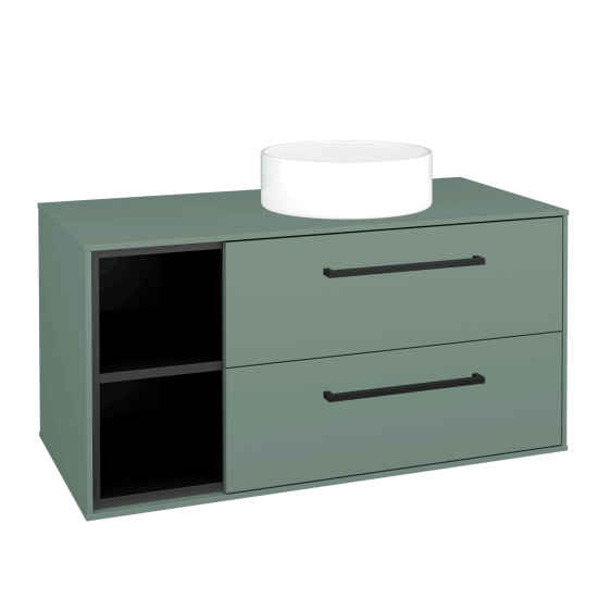 Skrinka pod umývadlo KVADRO SZZ2O2L 100  - M18 Mint mat - Úchytka T06 - M18 Mint mat