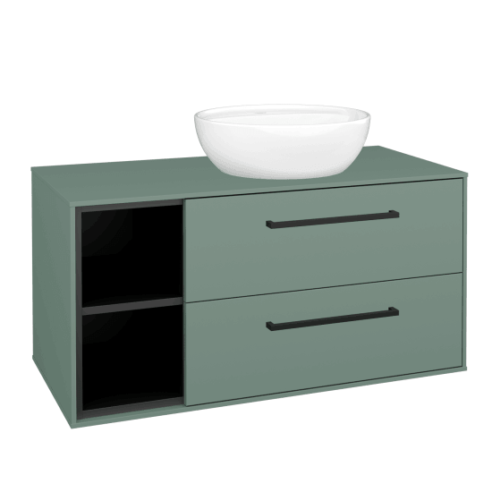 Skrinka pod umývadlo KVADRO SZZ2O2L 100  - M18 Mint mat - Úchytka T06 - M18 Mint mat