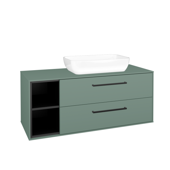 Skrinka pod umývadlo KVADRO SZZ2O2L 120  - M18 Mint mat - Úchytka T06 - M18 Mint mat