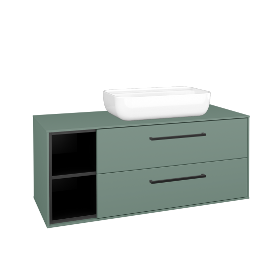 Skrinka pod umývadlo KVADRO SZZ2O2L 120  - M18 Mint mat - Úchytka T06 - M18 Mint mat