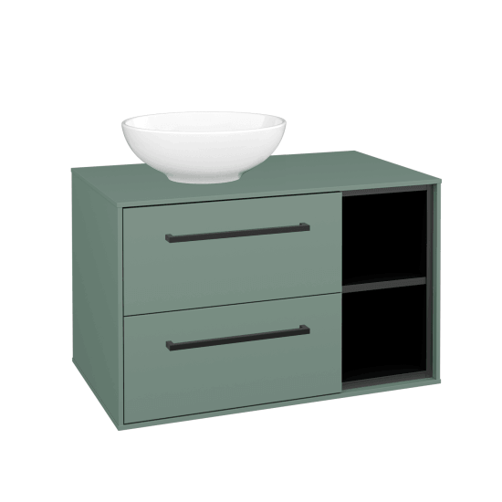 Skrinka pod umývadlo KVADRO SZZ2O2P 80  - M18 Mint mat - Úchytka T06 - M18 Mint mat