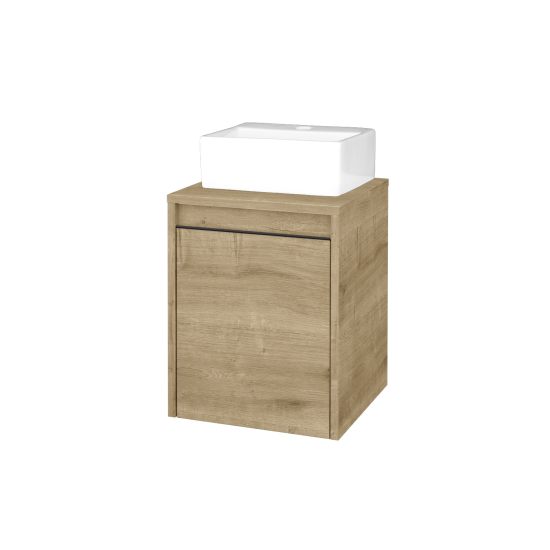 Skrinka pod umývadlo VISIT SZD 40 (umývadlo Gladi)  - D09 Arlington - Úchytka T33 - čierna mat - D05 Oregon - Levé - Nie