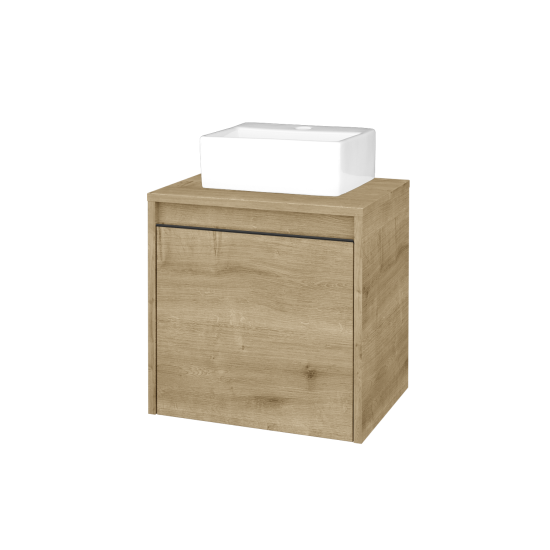 Skrinka pod umývadlo VISIT SZD 50 (umývadlo Gladi)  - D09 Arlington - Úchytka T33 - čierna mat - D05 Oregon - Levé - Nie