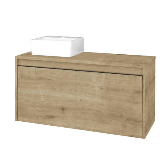 Skrinka pod umývadlo VISIT SZD2 100 (umývadlo Gladi)  - D09 Arlington - Úchytka T33 - čierna mat - D09 Arlington - Levé - Nie