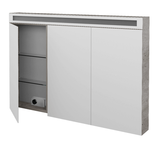 Trojdverová zrkadlová skrinka AIR GA3OE 120 