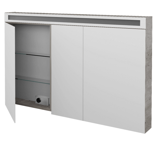 Trojdverová zrkadlová skrinka AIR GA3OE 130 