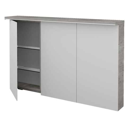 Trojdverová zrkadlová skrinka ASTON GA3OE 120 