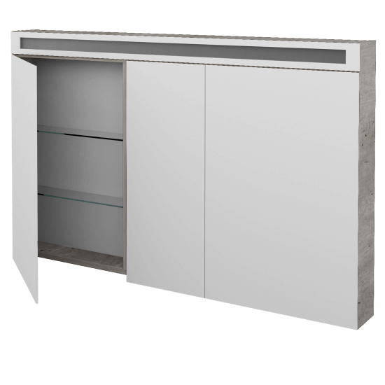 Trojdverová zrkadlová skrinka MAX GA3O 130 