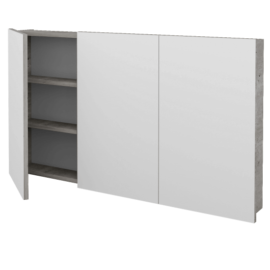 Trojdverová zrkadlová skrinka Q GA3 120 