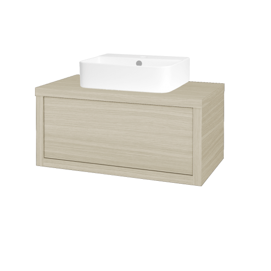 Umývadlová skriňa STORM SZZ 80 (umývadlo Joy 3)  - D04 Dub - D25 Teak