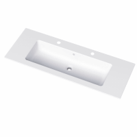 Keramické umývadlo Pura 120 s 2 otvormi pre batériu - biele 