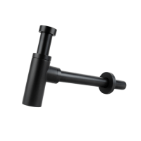 Okrúhly sifón DN32 - čierna mat 