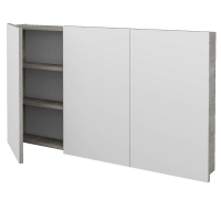 Trojdverová zrkadlová skrinka Q GA3 120 