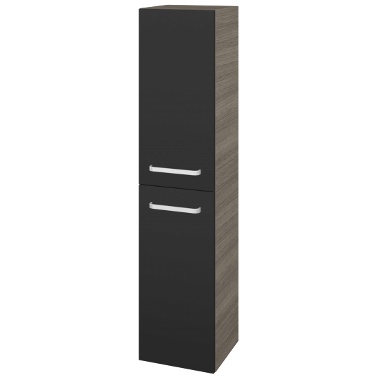 Vysoká skriňa DOS SVD2 35  - D03 Cafe - Úchytka T01 - N03 Graphite - Levé