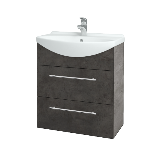 Umývadlová skrinka TAKE IT SZZ2 65  - D01 Betón - Úchytka T02 - D16 Tmavý betón