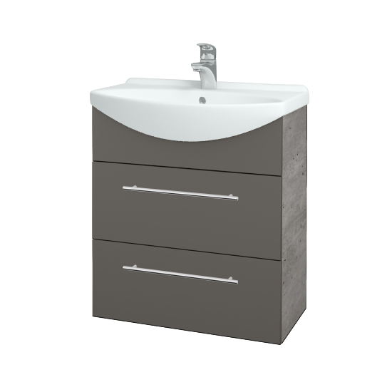 Umývadlová skrinka TAKE IT SZZ2 65  - D01 Betón - Úchytka T02 - N06 Lava