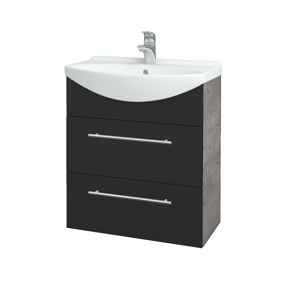 Umývadlová skrinka TAKE IT SZZ2 65  - D01 Betón - Úchytka T02 - N03 Graphite