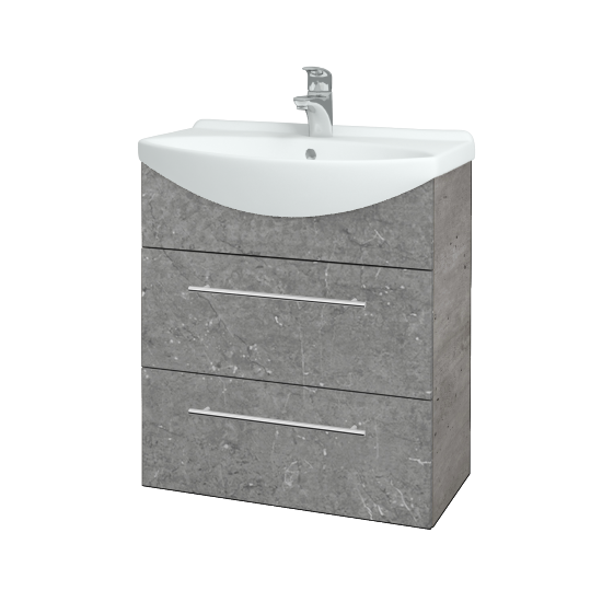 Umývadlová skrinka TAKE IT SZZ2 65  - D01 Betón - Úchytka T02 - D20 Galaxy