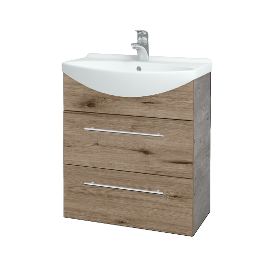 Umývadlová skrinka TAKE IT SZZ2 65  - D01 Betón - Úchytka T02 - D23 Herkules