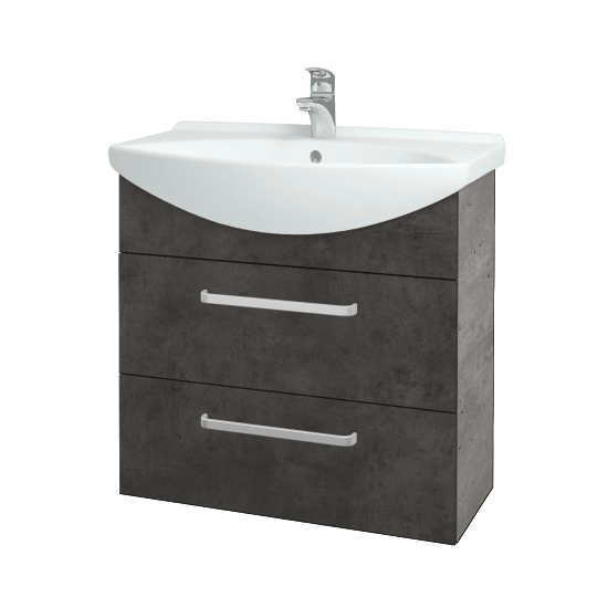 Umývadlová skrinka TAKE IT SZZ2 75  - D01 Betón - Úchytka T01 - D16 Tmavý betón