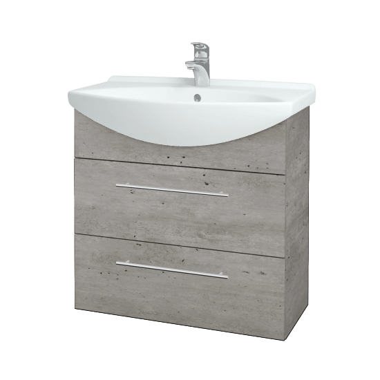 Umývadlová skrinka TAKE IT SZZ2 75  - D01 Betón - Úchytka T02 - D01 Betón
