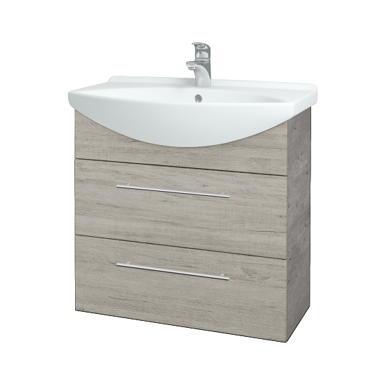 Umývadlová skrinka TAKE IT SZZ2 75  - D01 Betón - Úchytka T02 - D05 Oregon