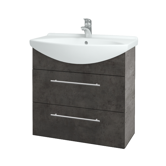Umývadlová skrinka TAKE IT SZZ2 75  - D01 Betón - Úchytka T02 - D16 Tmavý betón
