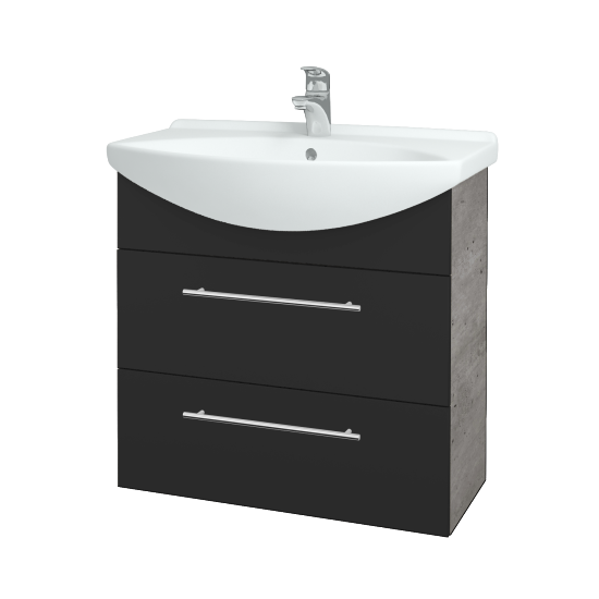Umývadlová skrinka TAKE IT SZZ2 75  - D01 Betón - Úchytka T02 - N03 Graphite