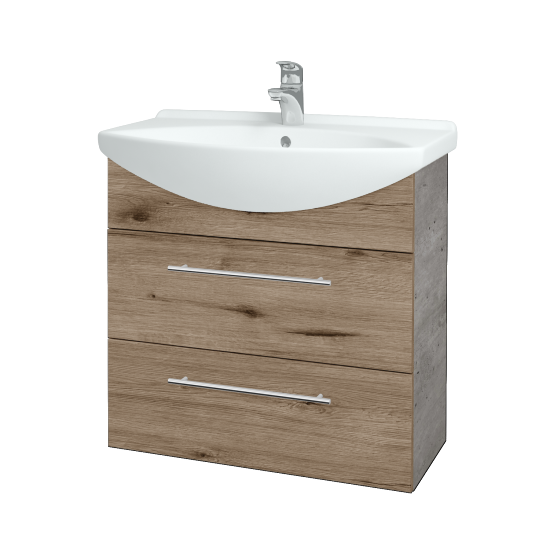 Umývadlová skrinka TAKE IT SZZ2 75  - D01 Betón - Úchytka T02 - D23 Herkules