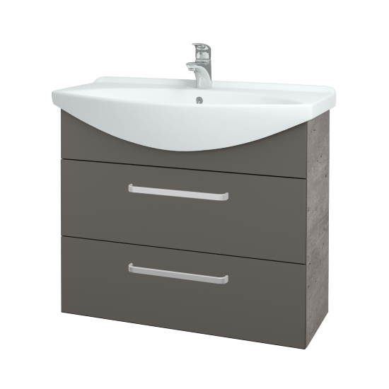 Umývadlová skrinka TAKE IT SZZ2 85  - D01 Betón - Úchytka T01 - N06 Lava