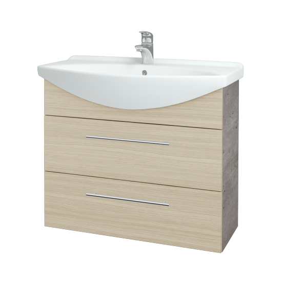 Umývadlová skrinka TAKE IT SZZ2 85  - D01 Betón - Úchytka T02 - D04 Dub