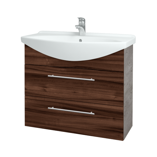 Umývadlová skrinka TAKE IT SZZ2 85  - D01 Betón - Úchytka T02 - D06 Orech