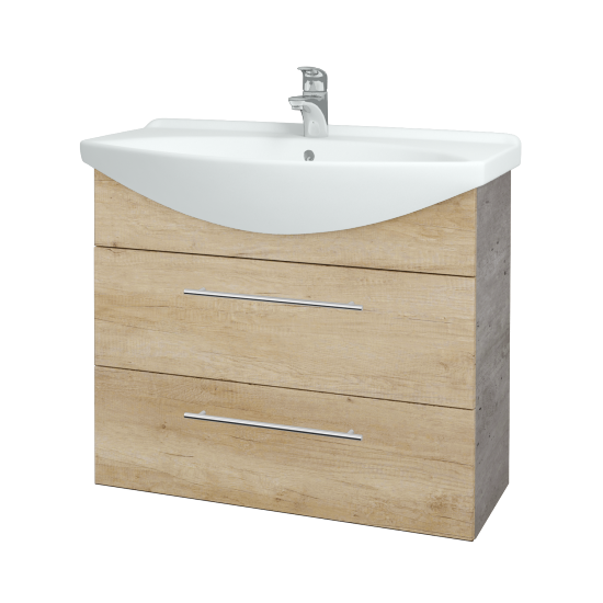 Umývadlová skrinka TAKE IT SZZ2 85  - D01 Betón - Úchytka T02 - D15 Nebraska