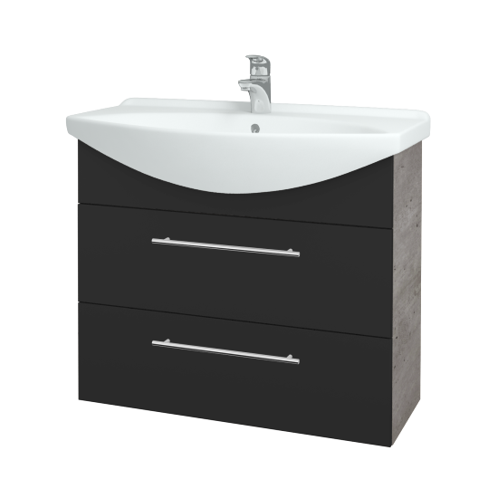 Umývadlová skrinka TAKE IT SZZ2 85  - D01 Betón - Úchytka T02 - N03 Graphite