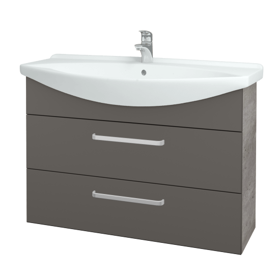 Umývadlová skrinka TAKE IT SZZ2 105  - D01 Betón - Úchytka T01 - N06 Lava