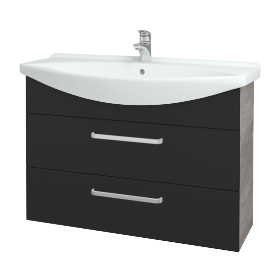 Umývadlová skrinka TAKE IT SZZ2 105  - D01 Betón - Úchytka T01 - N03 Graphite