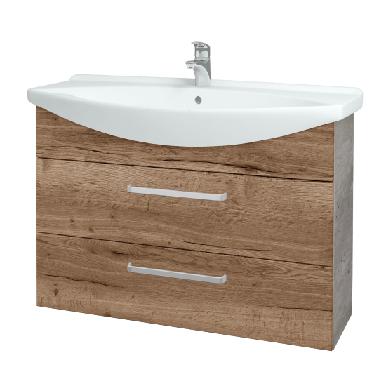 Umývadlová skrinka TAKE IT SZZ2 105  - D01 Betón - Úchytka T01 - D21 Tobacco