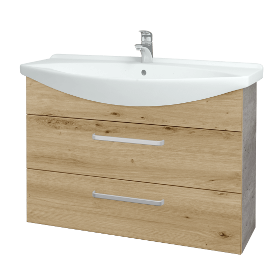 Umývadlová skrinka TAKE IT SZZ2 105  - D01 Betón - Úchytka T01 - D22 Karamel