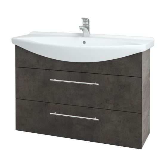 Umývadlová skrinka TAKE IT SZZ2 105  - D01 Betón - Úchytka T02 - D16 Tmavý betón