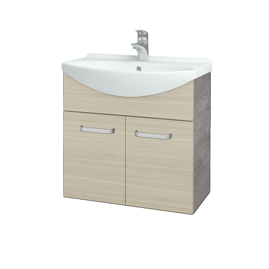 Dvojdverová umývadlová TAKE IT SZD2 65  - D01 Betón - Úchytka T01 - D04 Dub