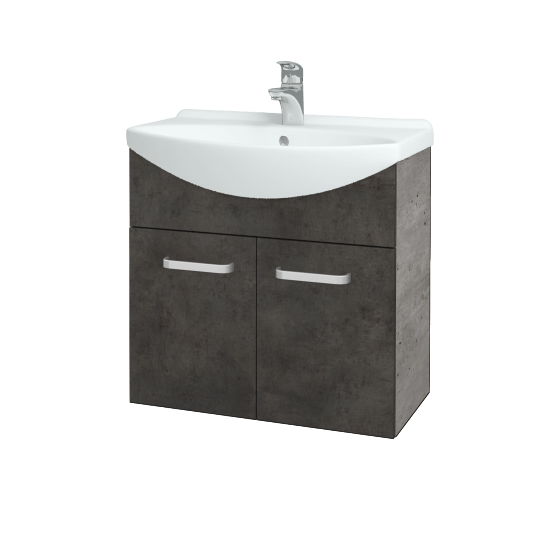 Dvojdverová umývadlová TAKE IT SZD2 65  - D01 Betón - Úchytka T01 - D16 Tmavý betón