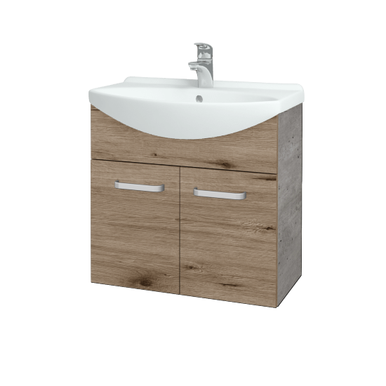 Dvojdverová umývadlová TAKE IT SZD2 65  - D01 Betón - Úchytka T01 - D23 Herkules