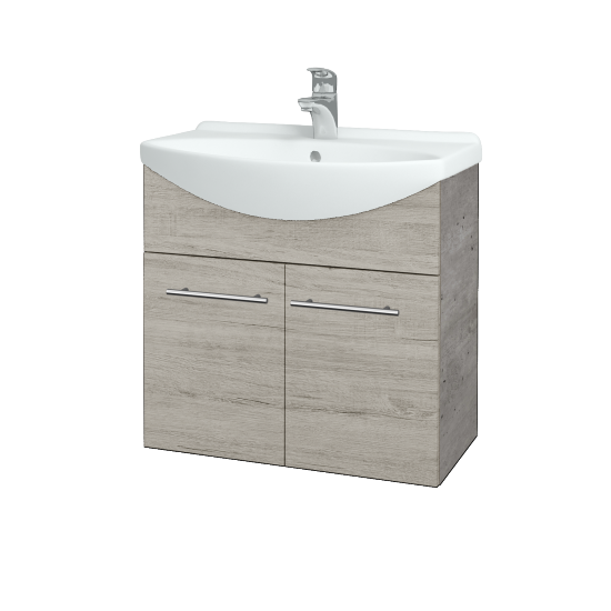 Dvojdverová umývadlová TAKE IT SZD2 65  - D01 Betón - Úchytka T02 - D05 Oregon