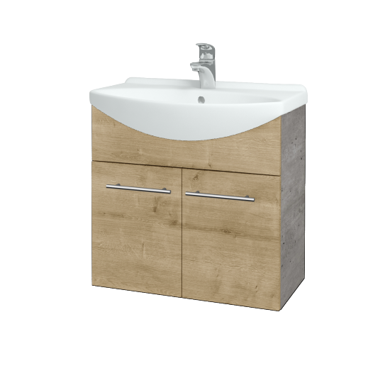 Dvojdverová umývadlová TAKE IT SZD2 65  - D01 Betón - Úchytka T02 - D09 Arlington