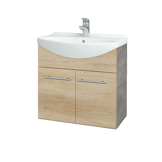 Dvojdverová umývadlová TAKE IT SZD2 65  - D01 Betón - Úchytka T02 - D15 Nebraska