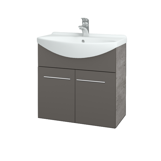 Dvojdverová umývadlová TAKE IT SZD2 65  - D01 Betón - Úchytka T02 - N06 Lava